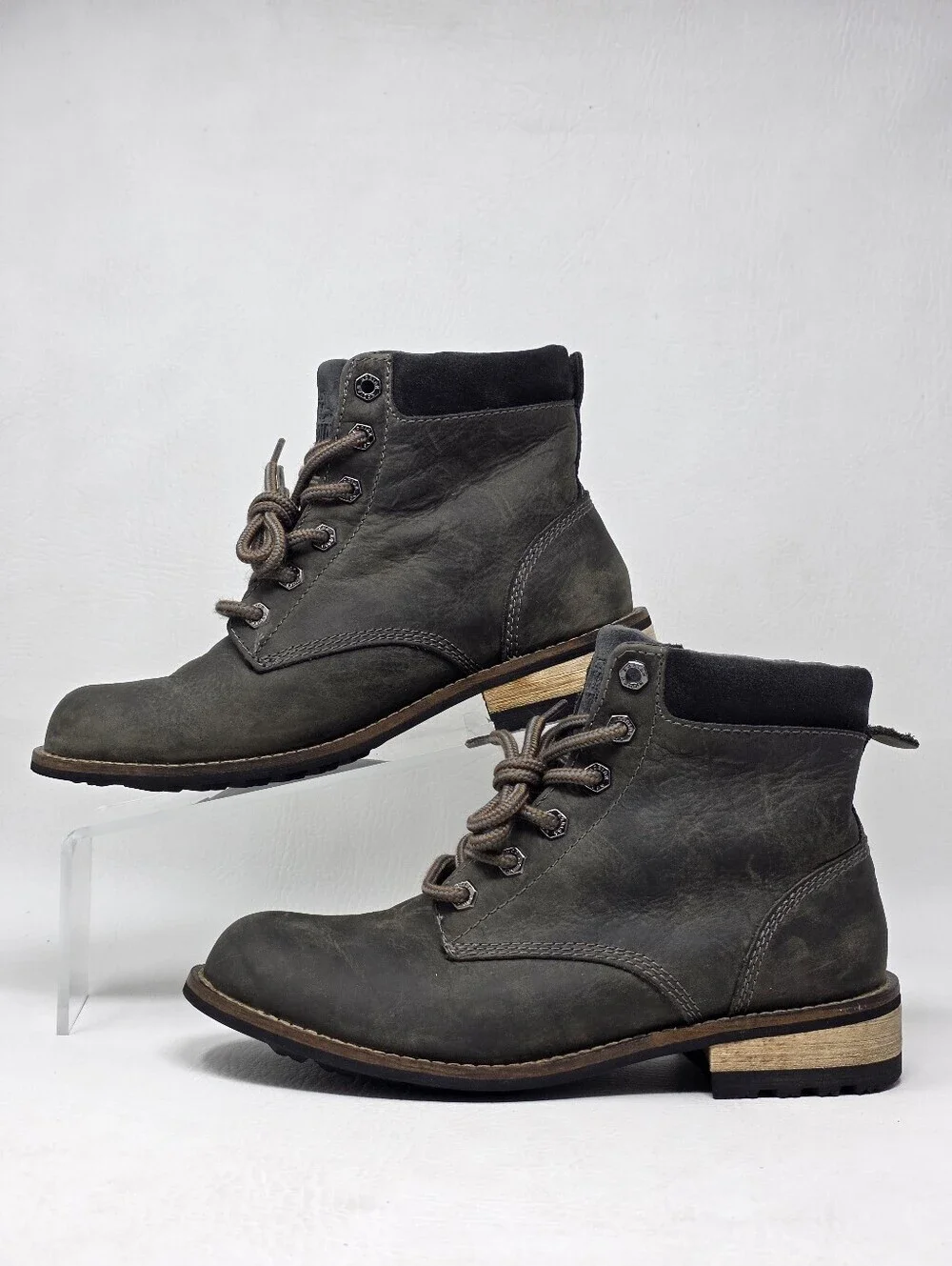 Kodiak Waterproof Grey Leather Boots Women's Size US 7 419189GY Pre-owned